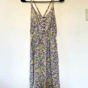 Floral Strappy Silk Sundress Yumi Kim Size Small